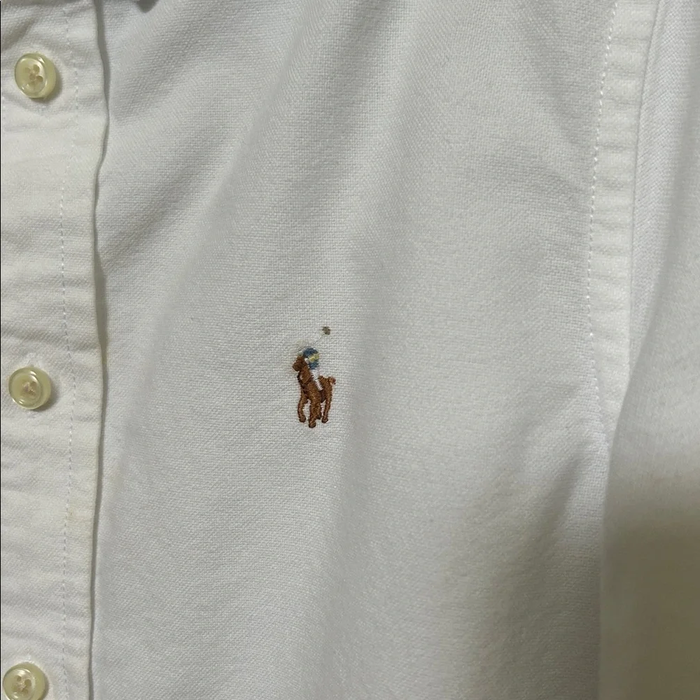 Ralph Lauren | White LS Button Oxford Shirt | 5